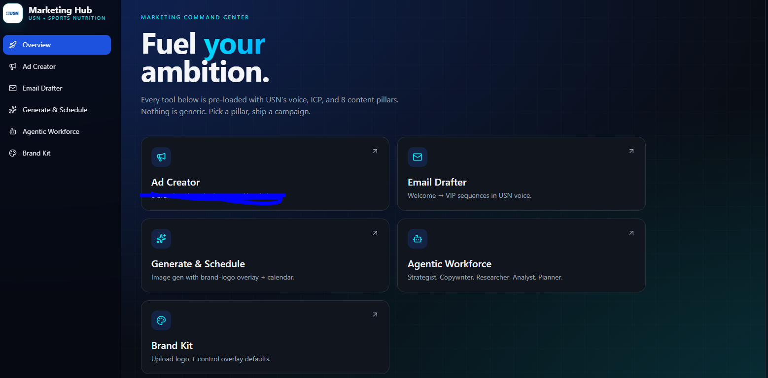 USN · Marketing Hub