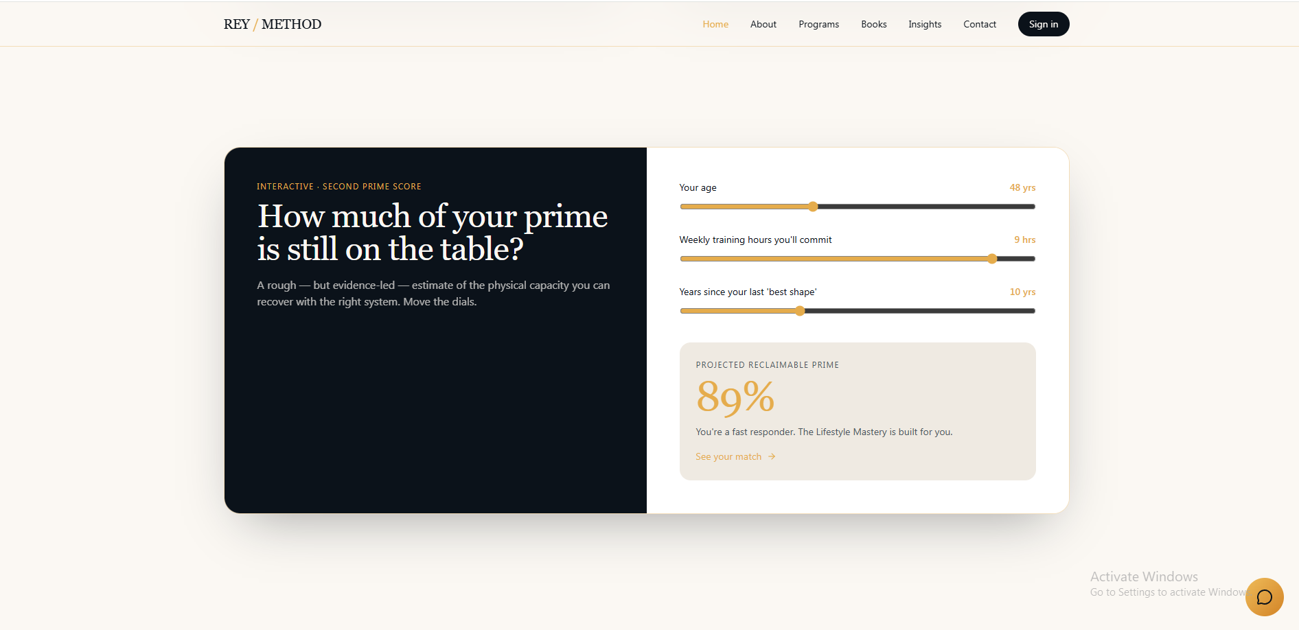 Dr Robert Rey · Interactive tool